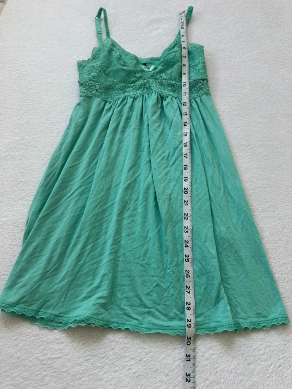 INC International Concepts Mint Green Lace-Trim Chemise - Picture 3 of 8